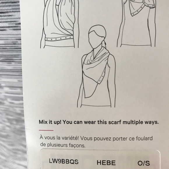 NWT HEBE LULULEMON VINYASA SCARF SCARVE BLUE OS - Picture 6 of 8